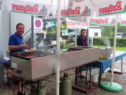 Grill trotz Regenschauer